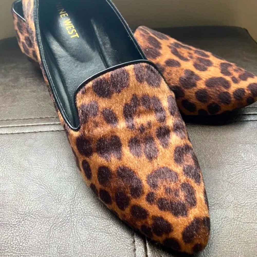 Nine West Leopard Print Flats - Size 8